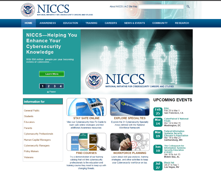 NICCS home page