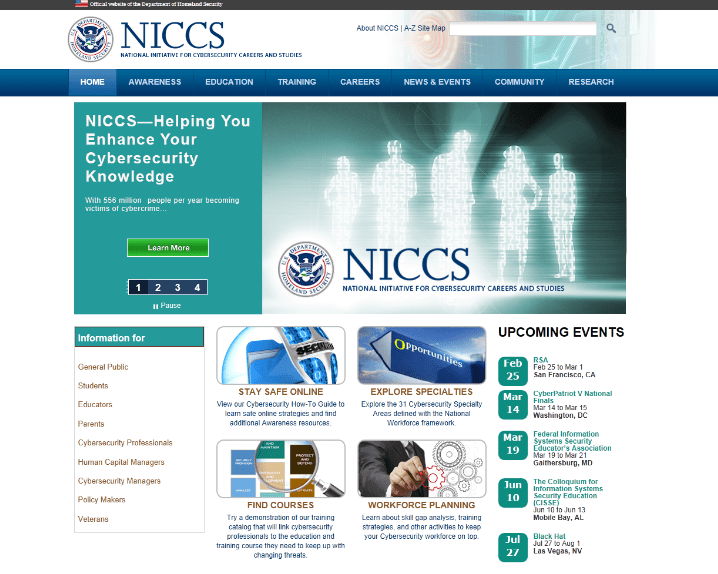 NICCS home page